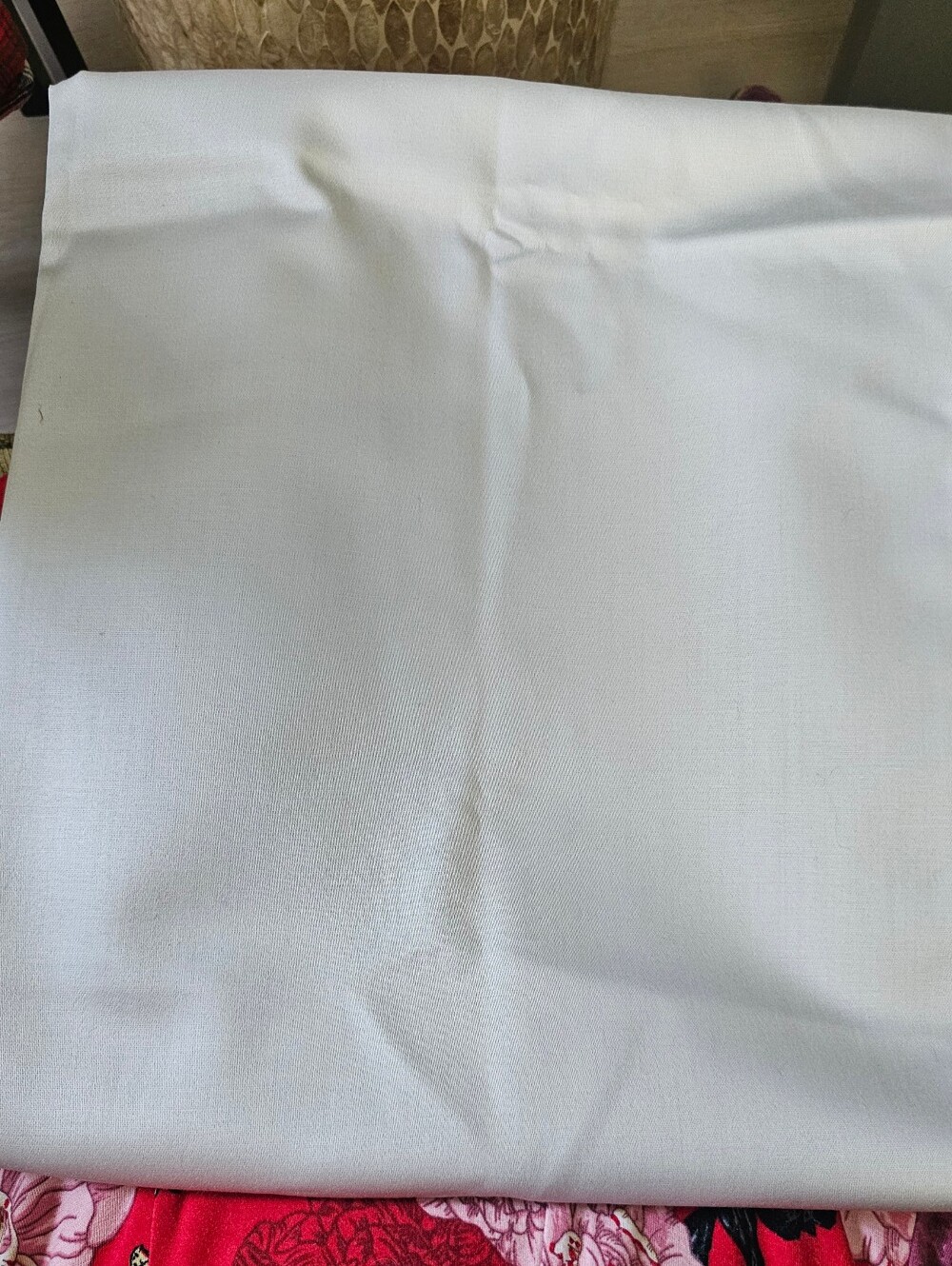 Light Gray Polished Cotton Fabric 1 3/8 Yards by 54 Inches